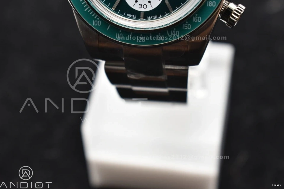 on Daytona Green SS Bracelet ADGF Edition Best A7750 Dial White SS 0425